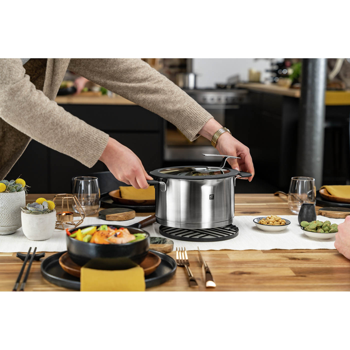 ZWILLING SIMPLIFY range 5-piece stainless steel pot set with glass lids