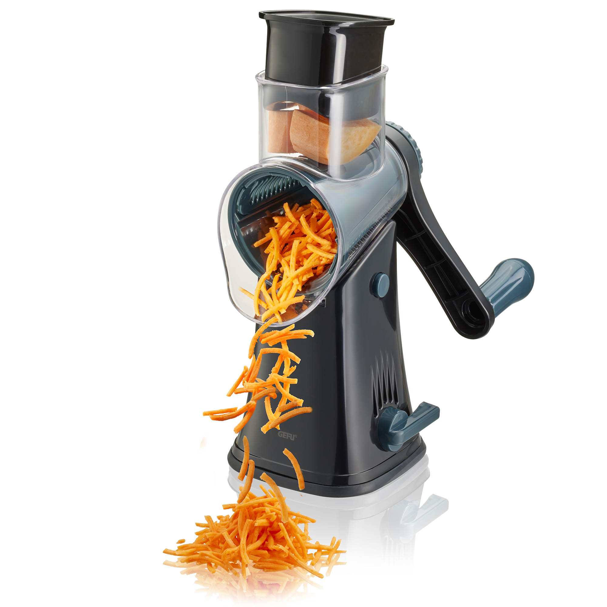 GEFU CLICK drum grater with 5 blade inserts