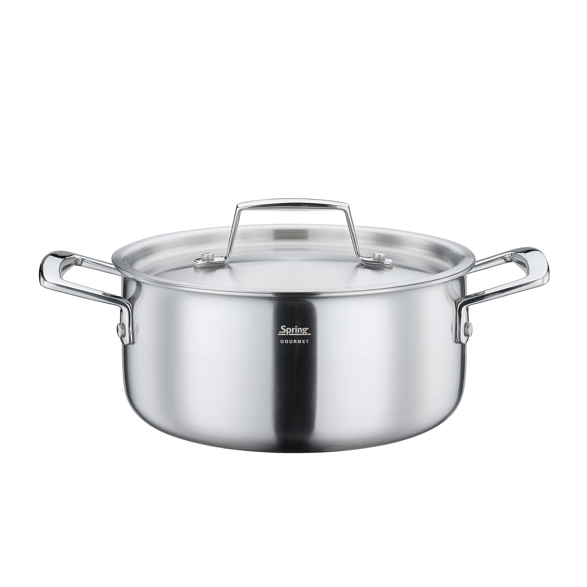 SPRING Bratentopf GOURMET 20 cm 2,7 Liter mit Metalldeckel INDUKTION