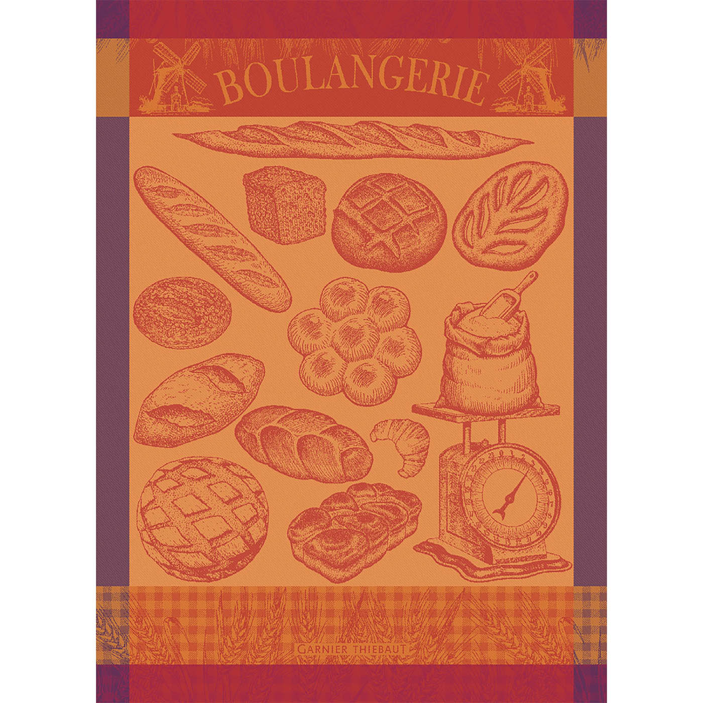 GARNIER-THIEBAUT Geschirrtuch BOULANGERIE MOULIN 56 x 77 cm 100% Baumwolle