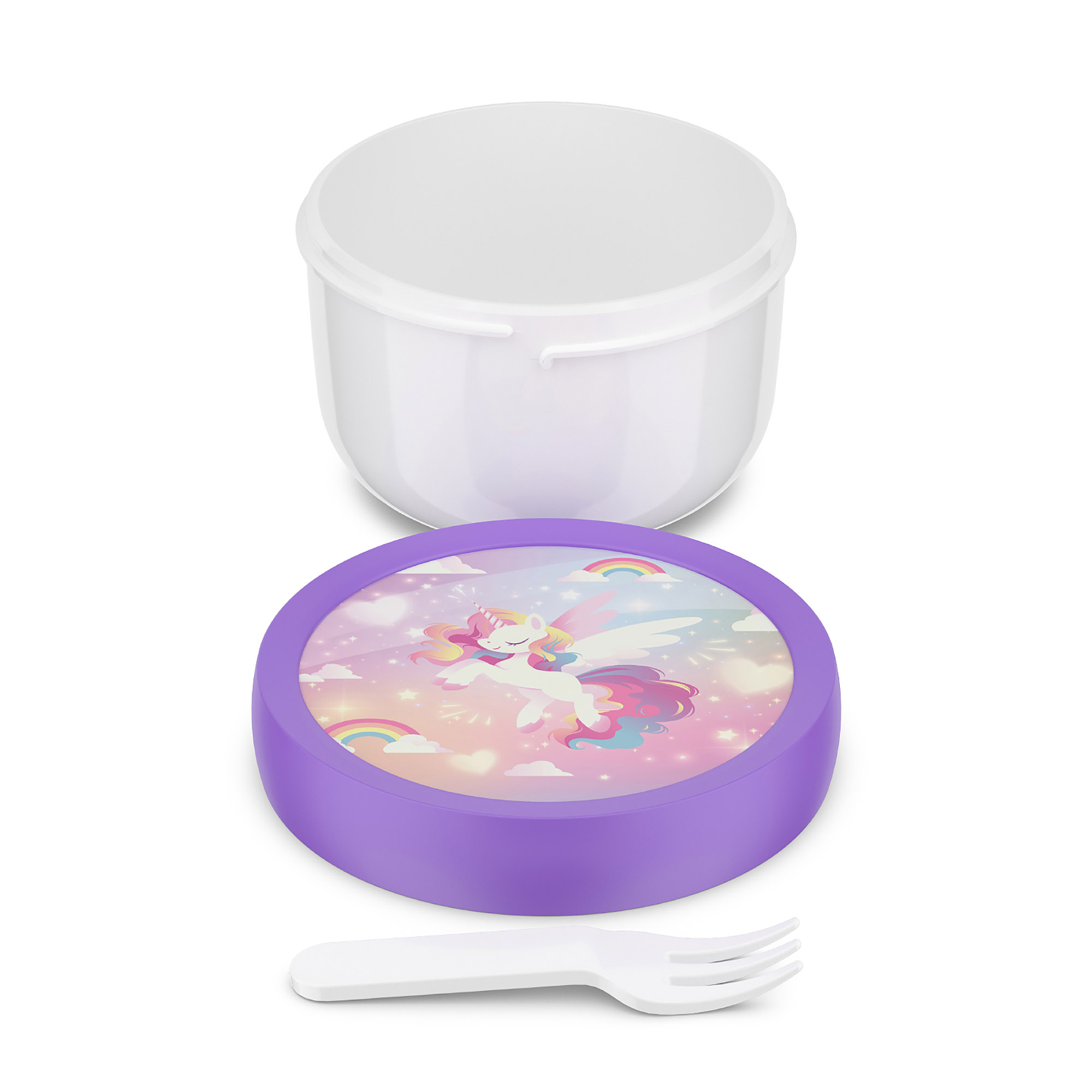MEPAL Fruchtbox für Kinder CAMPUS Snackbox 0,3 Liter Motiv Unicorn Glow