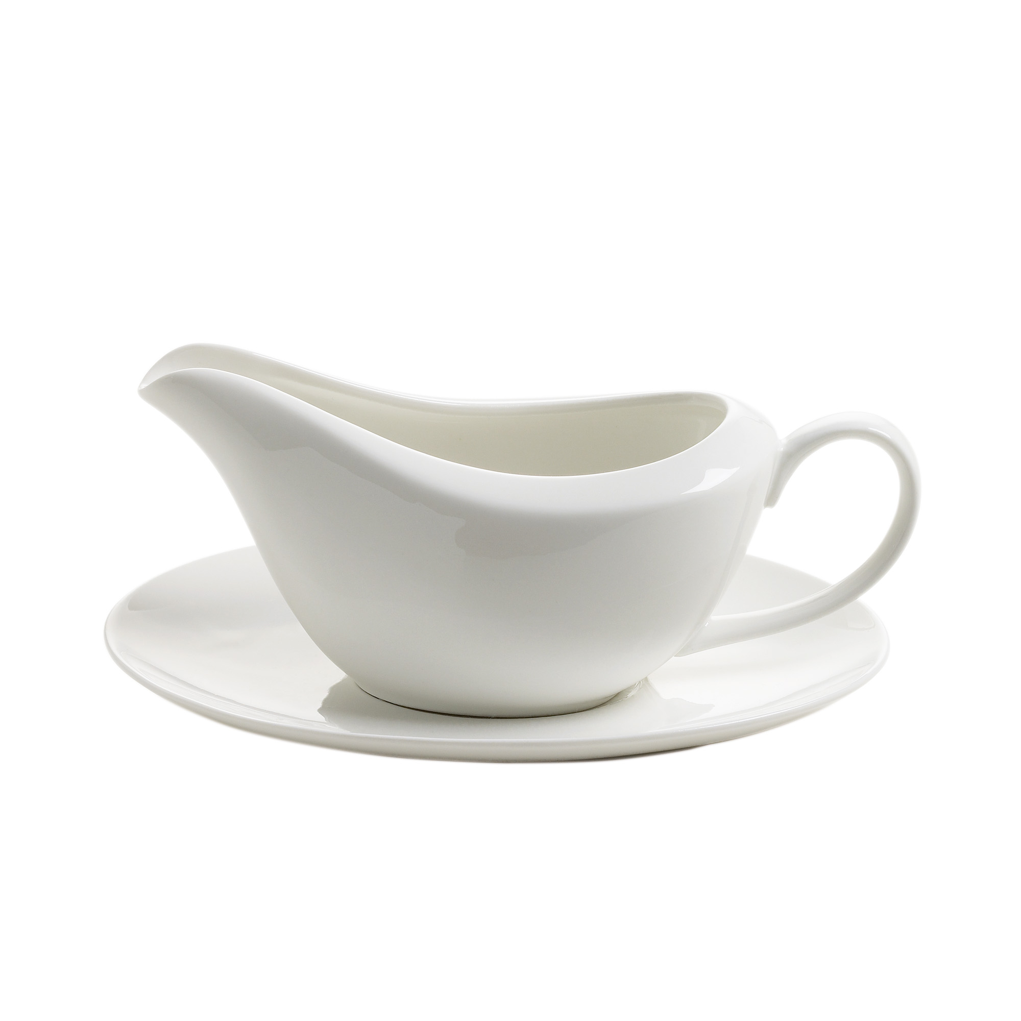 MAXWELL & WILLIAMS Sauciere mit Untersetzer WHITE BASICS 0,26 Liter weiß