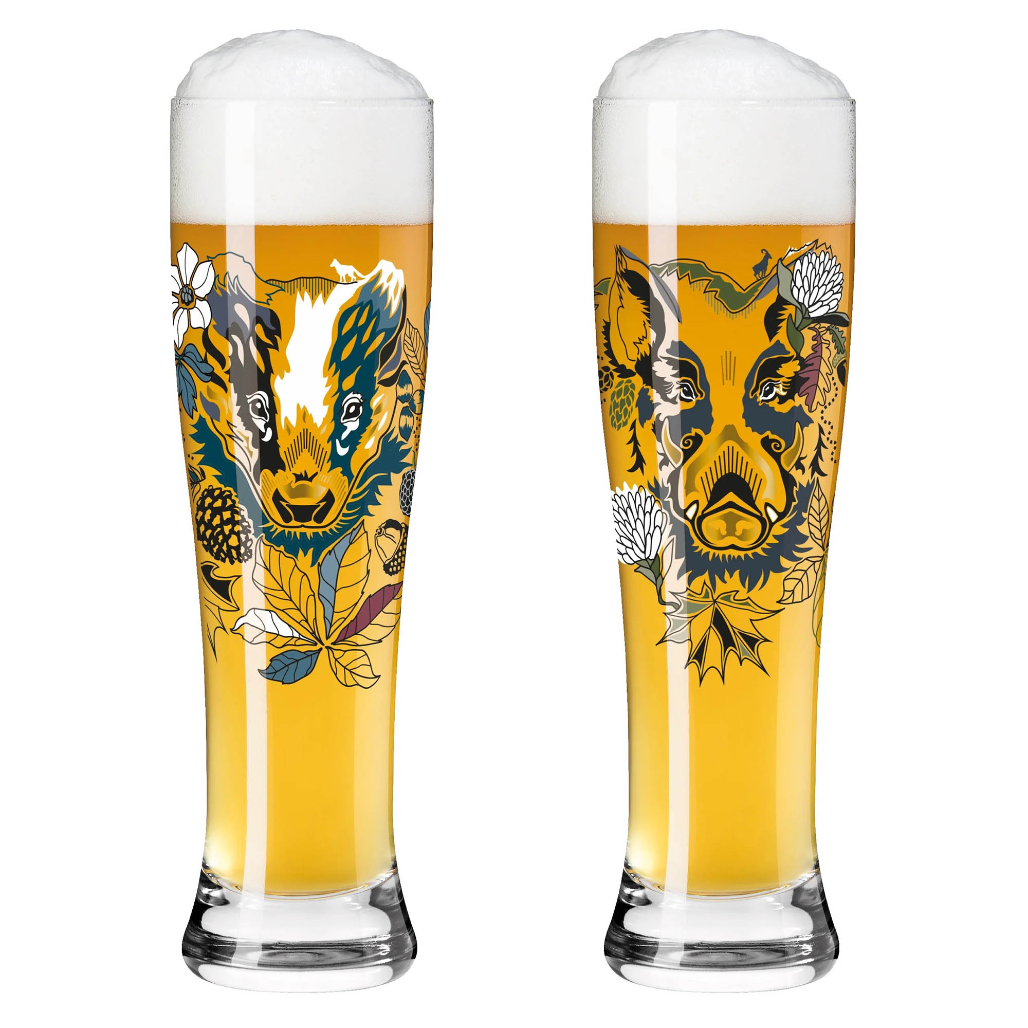 RITZENHOFF wheat beer glass wheat beer glass BRAUCHZEIT #7 / #8 Set of 2 pieces 646 ml each