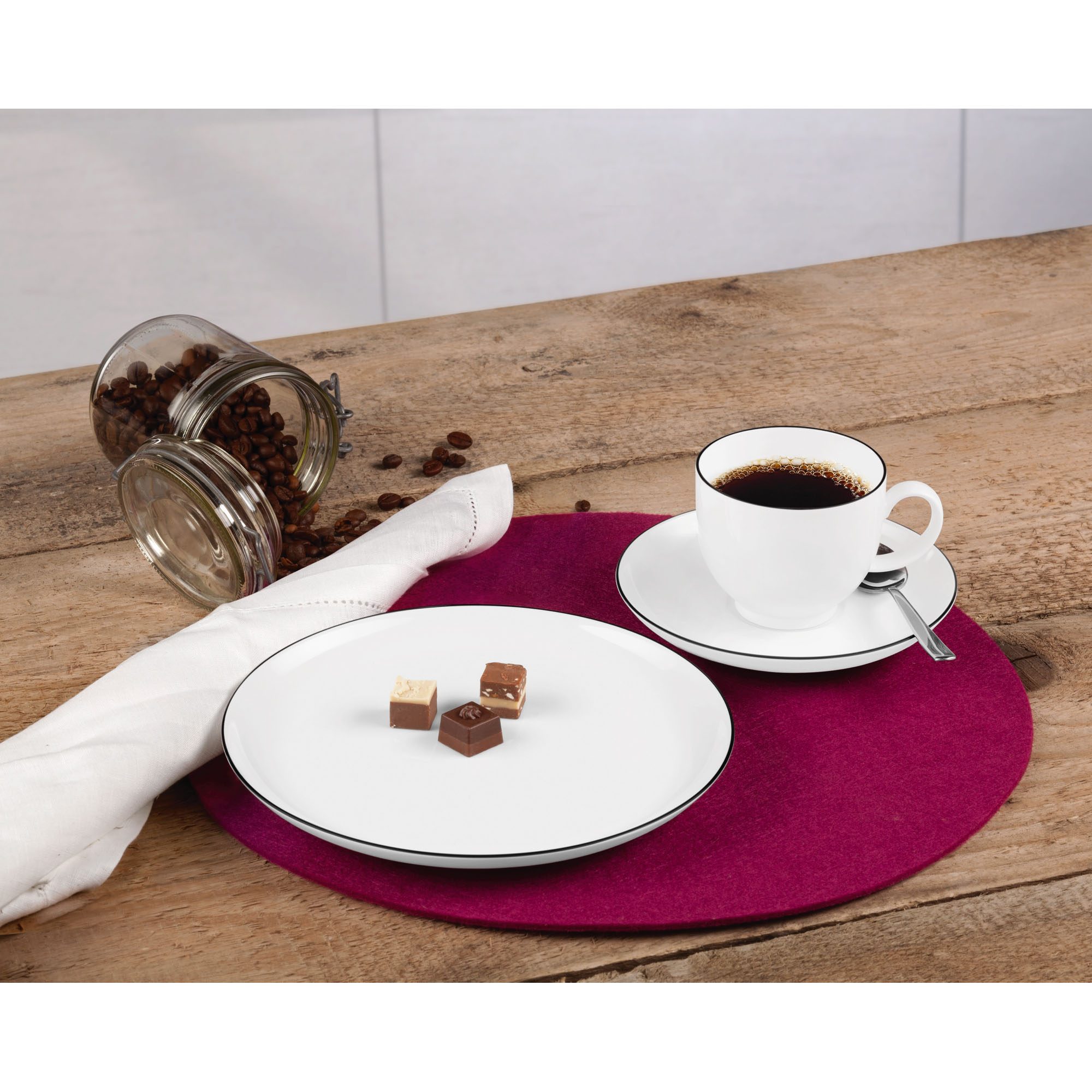 Seltmann Weiden LIDO Black Line 10826 Coffee service 18-pieces