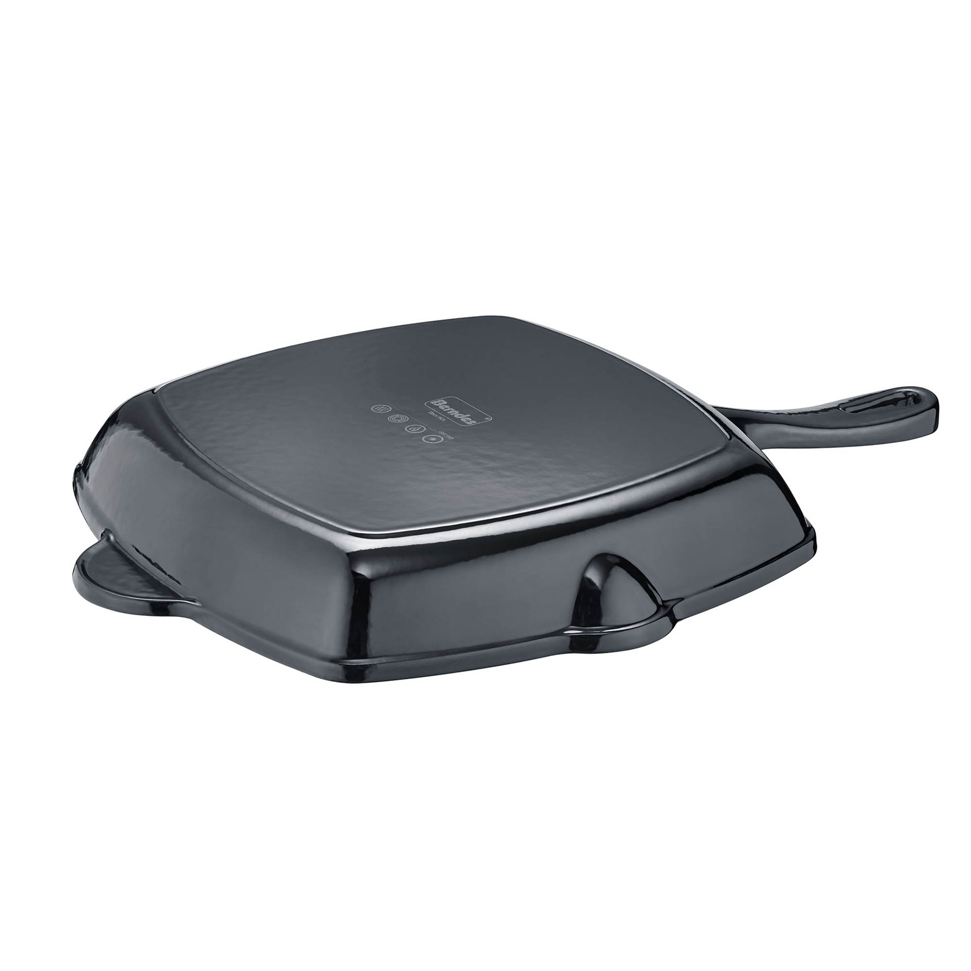 BERNDES Grillpfanne B.IRON Gusseisen eckig 27 x 27 cm mit Gegengriff INDUKTION