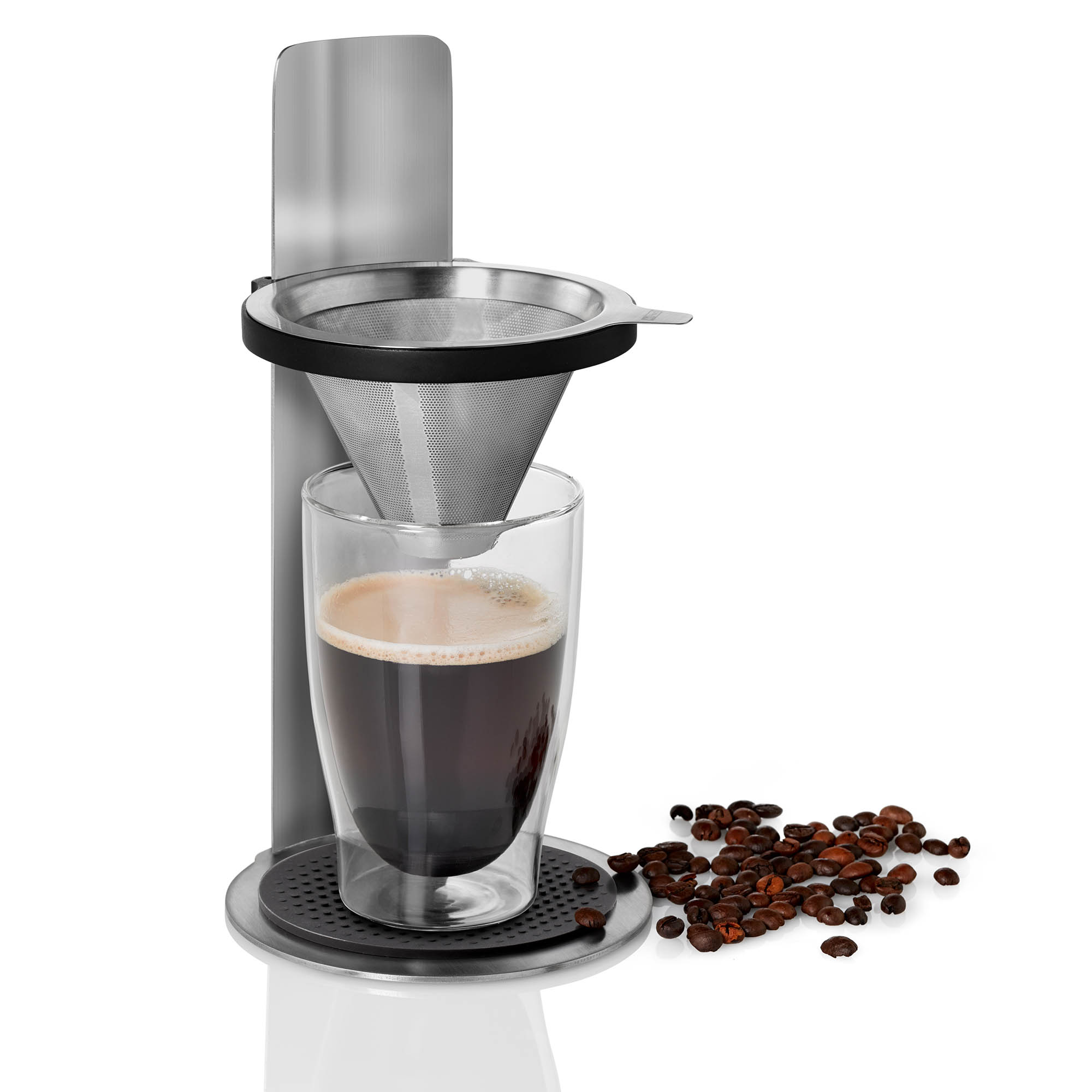 AdHoc Kaffeebereiter MR. BREW Kaffeefilter Dauerfilter Edelstahl