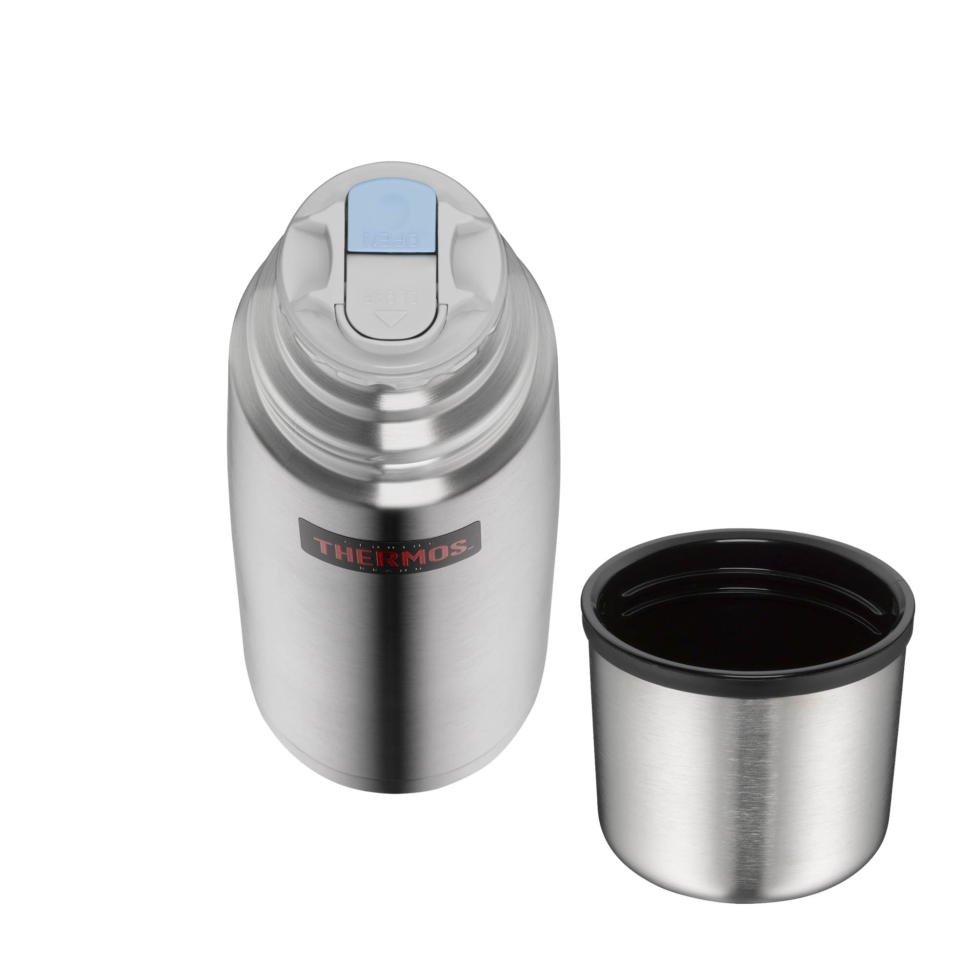 THERMOS Isolierflasche LIGHT & COMPACT Edelstahl matt doppelwandig 1,0 Liter