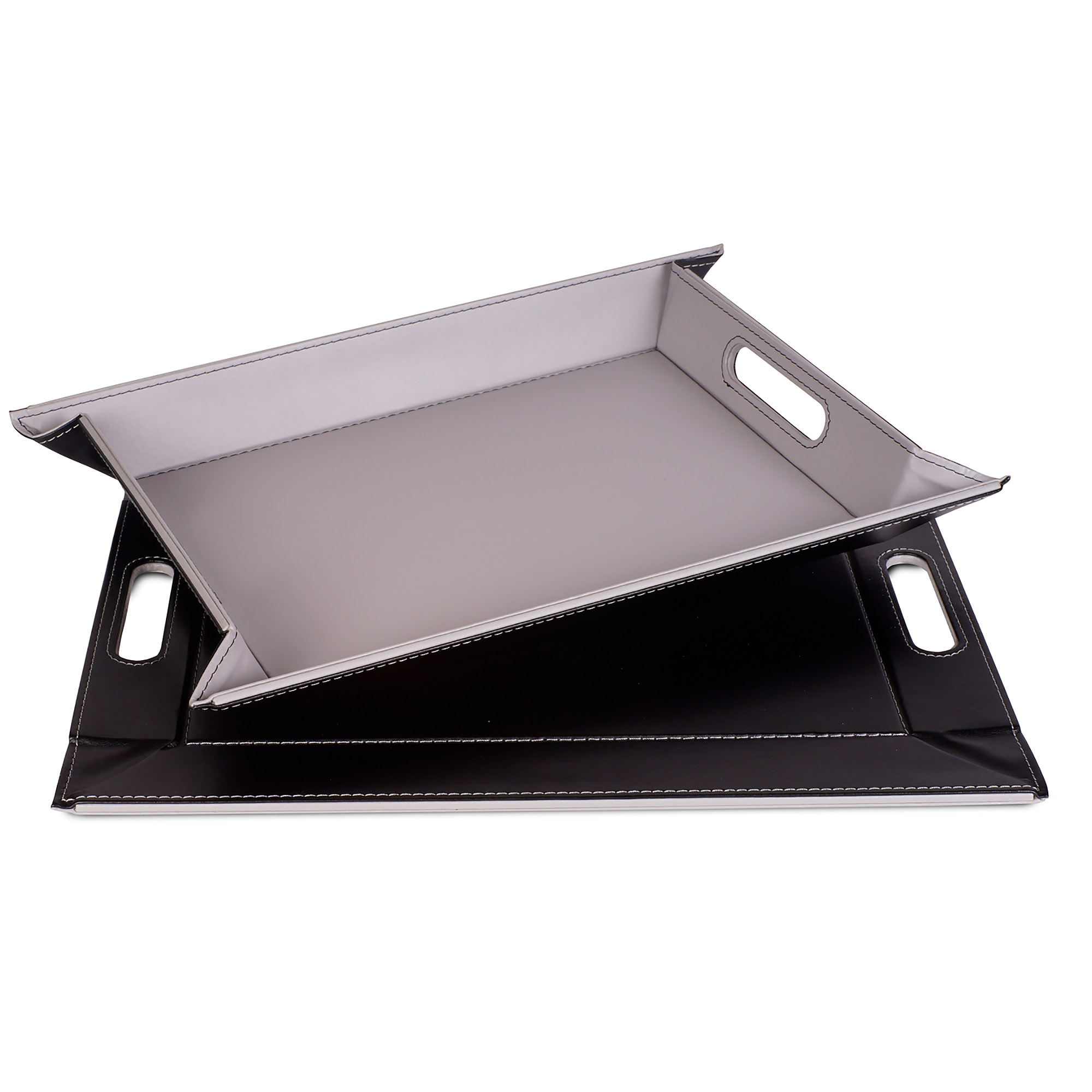 FREEFORM Wendetablett Tischset zweifarbig 55 x 41 cm Grau / Schwarz