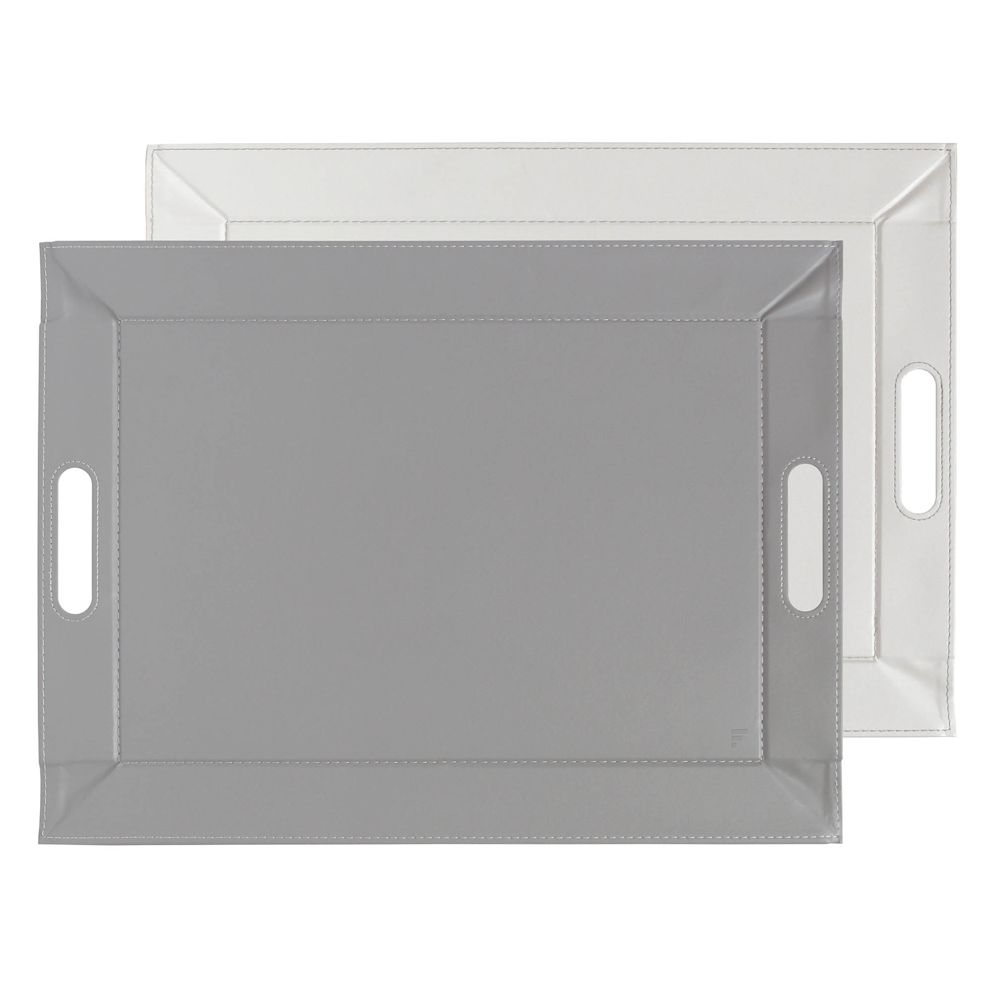FREEFORM Wendetablett Tischset zweifarbig 55 x 41 cm Grau / Weiß