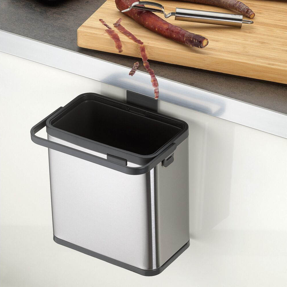 KELA Bio-Abfalleimer Abfallsammler PLATA Edelstahl 2,1 Liter