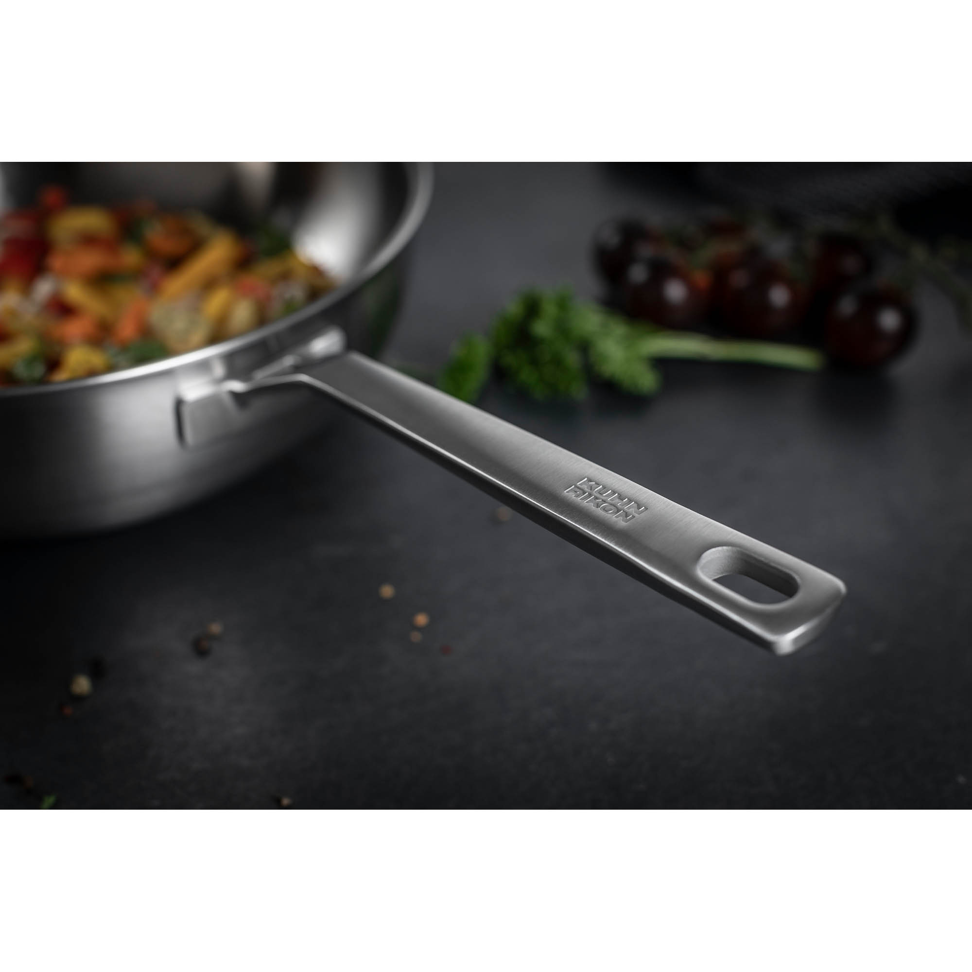 KUHN RIKON Wok CULINARY FIVEPLY 28 cm Edelstahl unbeschichtet INDUKTION
