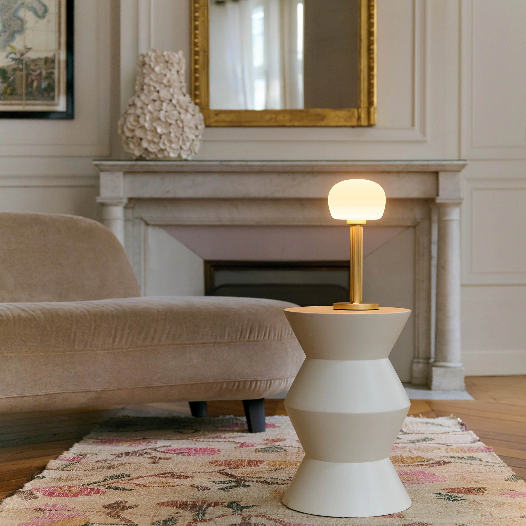 ELLE DECORATION Akku-LED-Tischleuchte VENDOME gold matt
