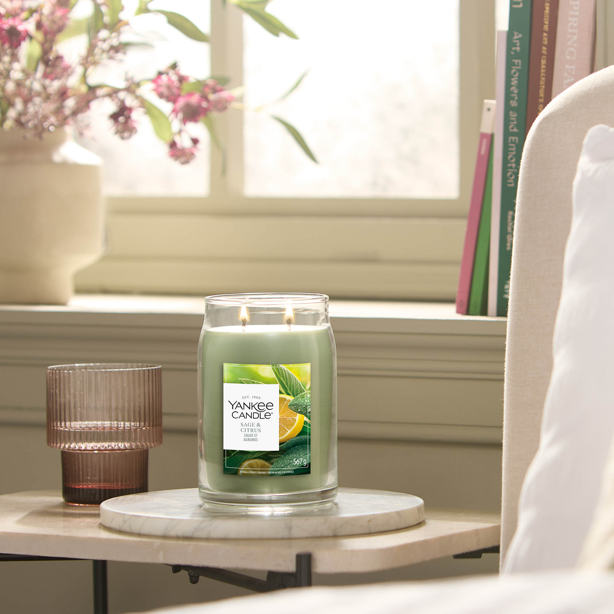 YANKEE CANDLE Große Signature Kerze SAGE & CITRUS 567 g Duftkerze
