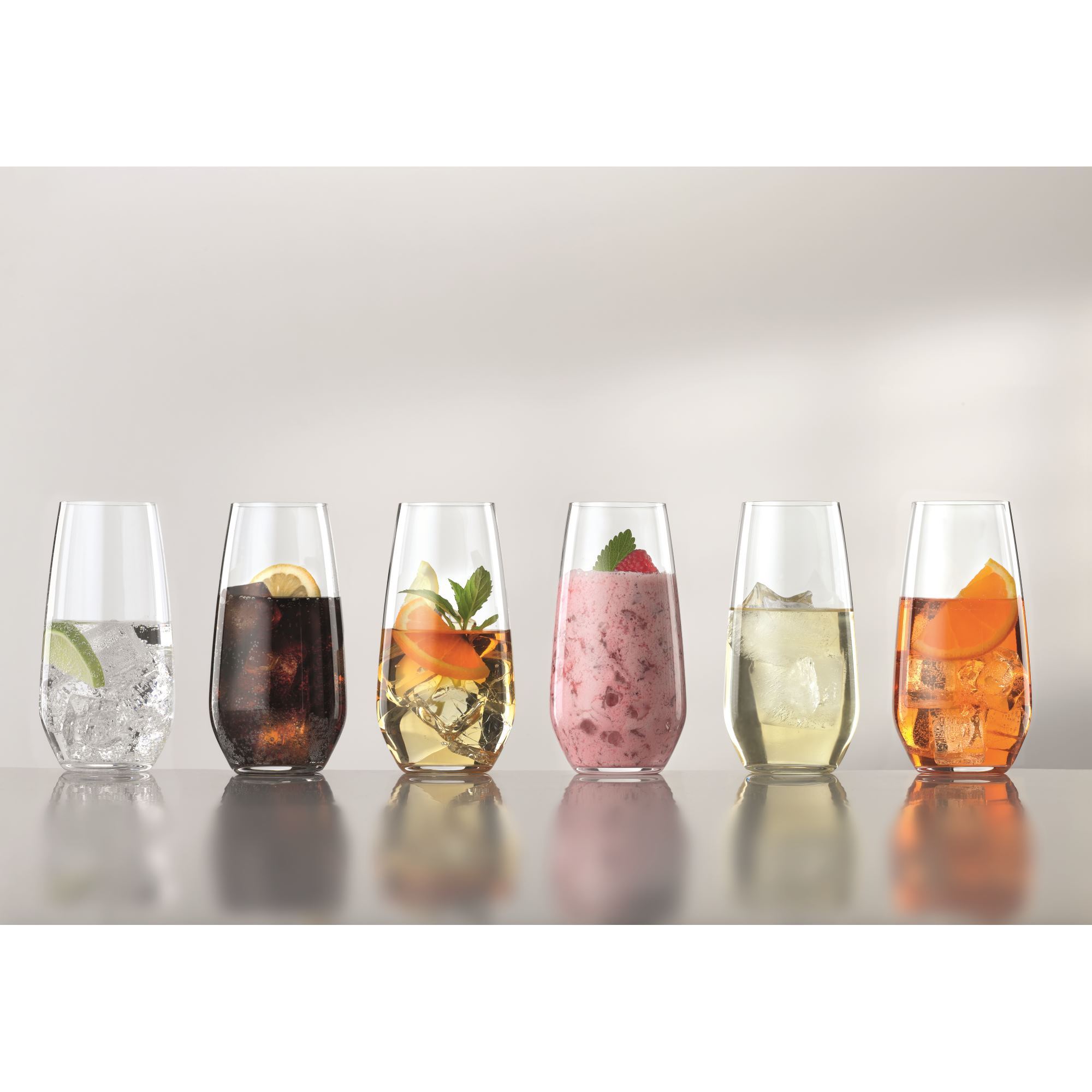 DRINKS & | Longdrinkgläser ESSEN | Becher Authentis 550 Gläser & TRINKEN SUMMER Longdrinkgläser Casual ml SPIEGELAU 1a-Neuware | 6er-Set |