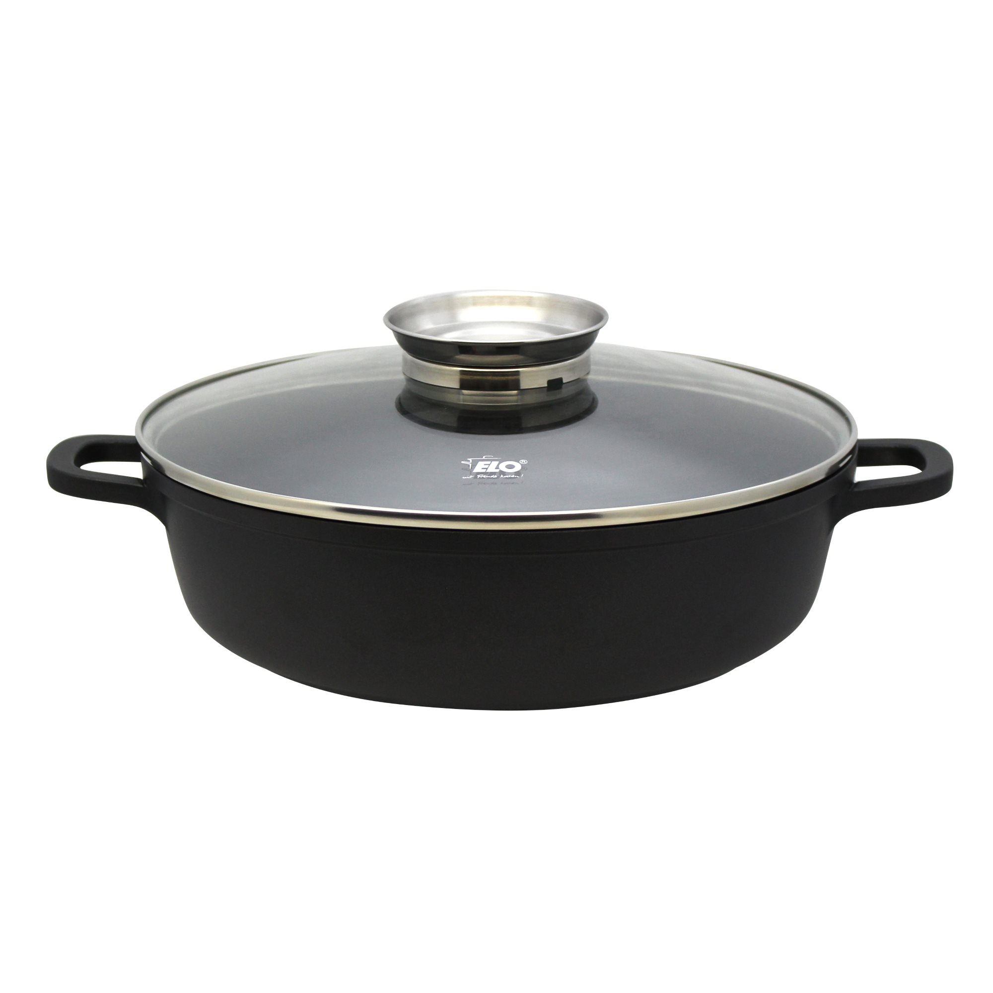 ELO cast aluminium serving pan with glass lid 28 cm non-stick coating |  Serving pans | Frying | COOKING & BAKING | 1a-Neuware Englisch