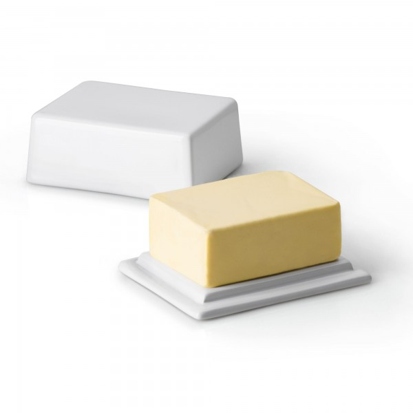 CONTINENTA Butterdose Keramik weiß für 250 g Stücke | Eierbecher &  Butterdosen | Tischdekoration | ESSEN & TRINKEN | 1a-Neuware