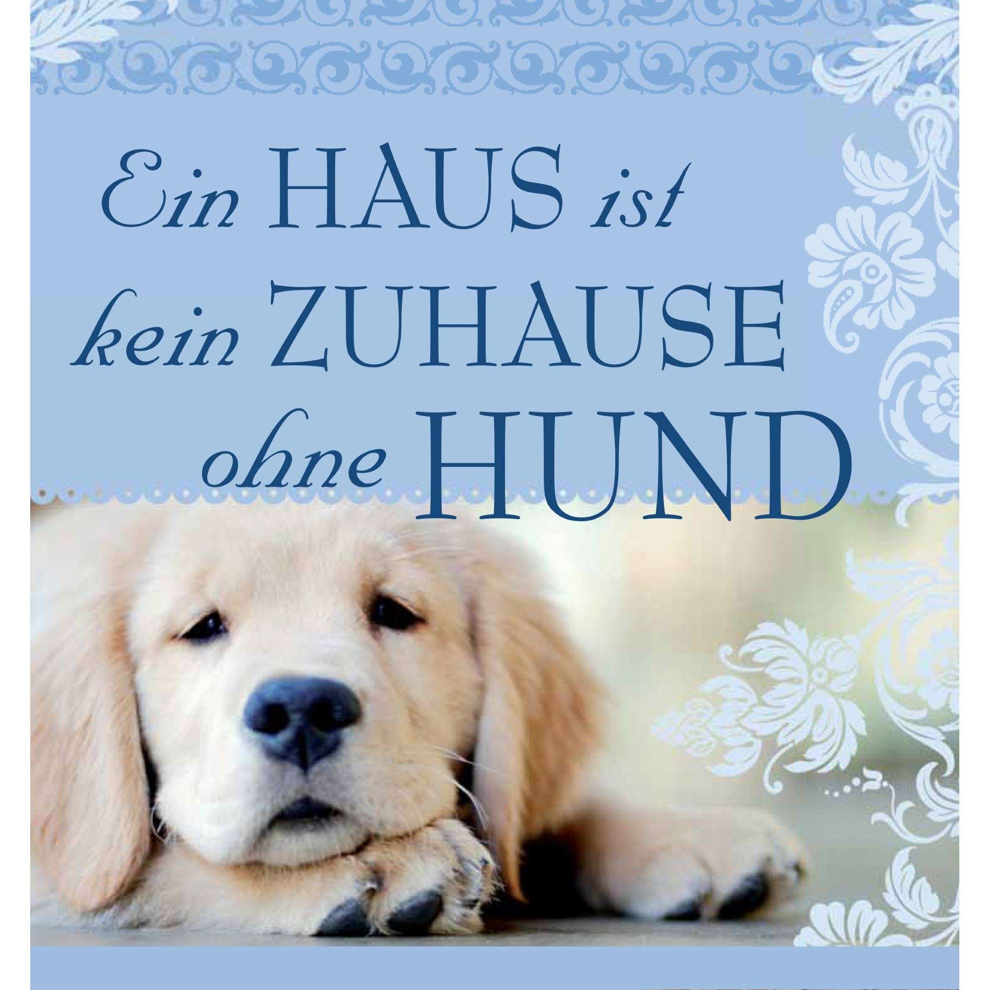 H&H Romantisches Geschirrtuch "Ohne Hund wäre..." Handtuch